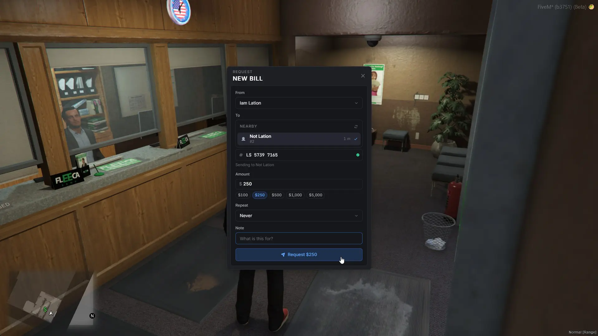 Modern Banking running in FiveM