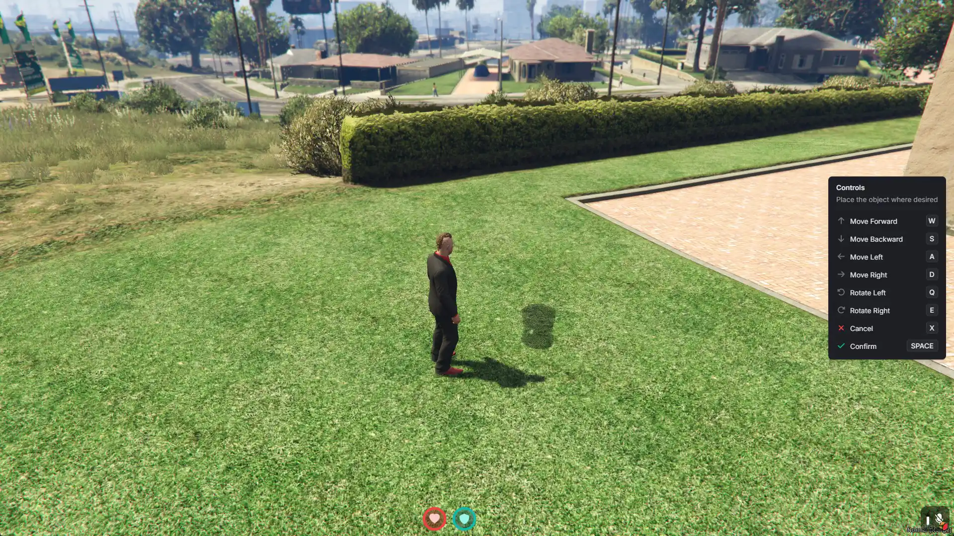 Placing the plant pot
