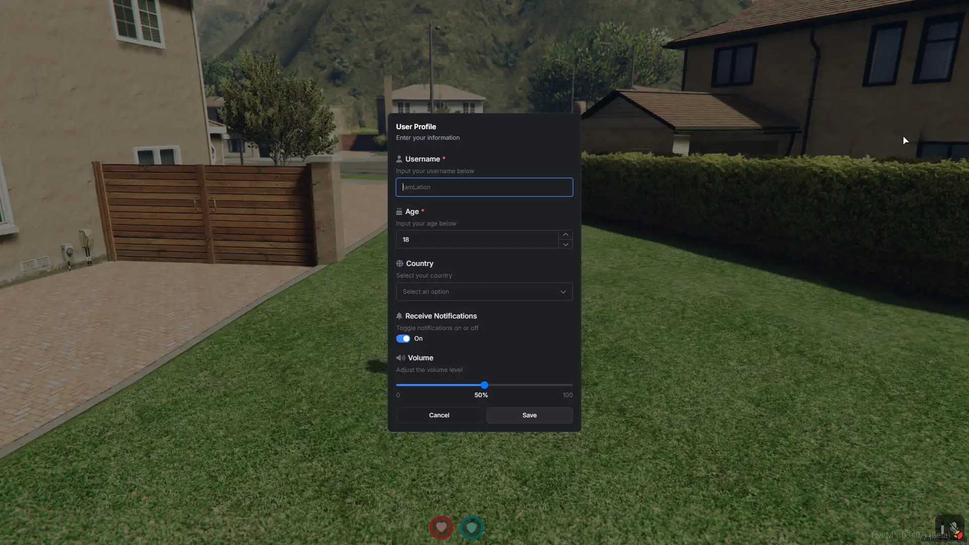 Modern UI input dialog component preview showing form fields and validation