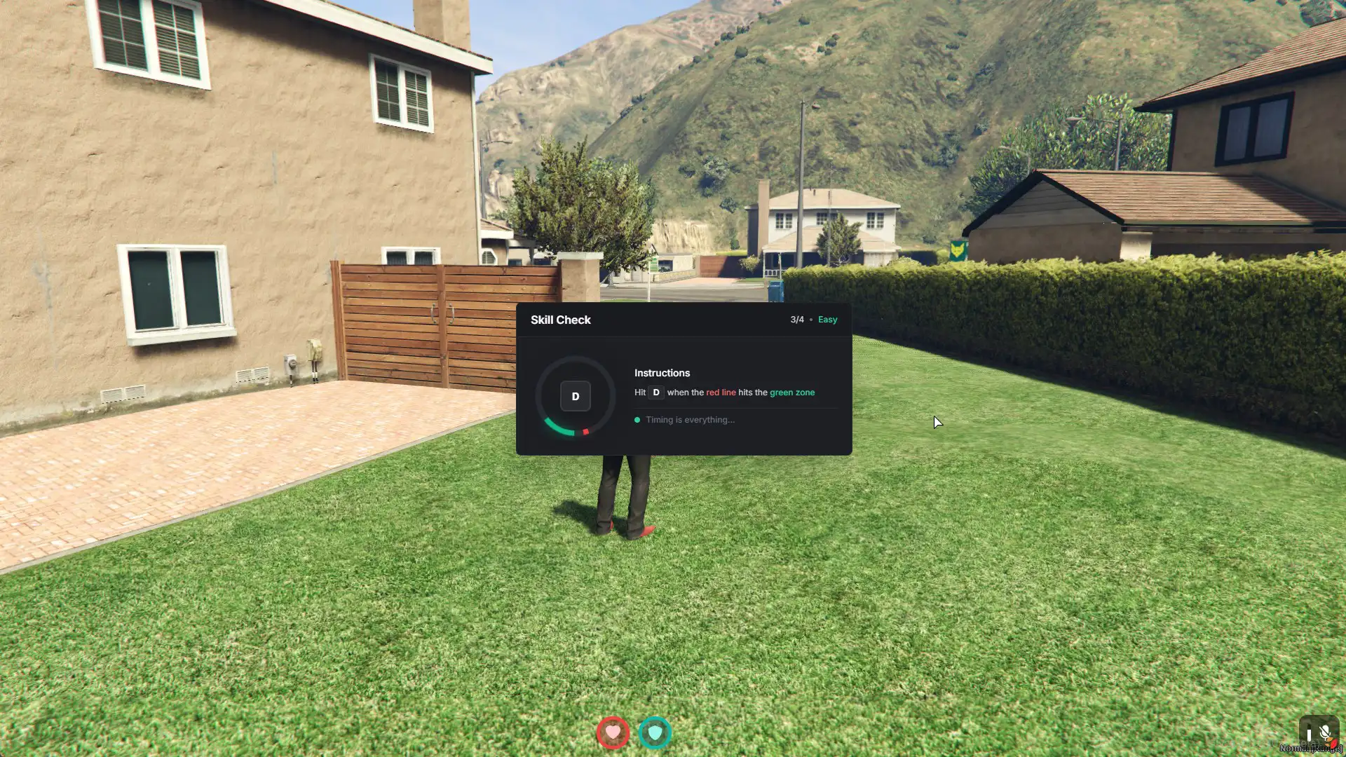Modern UI skill check component preview showing interactive minigame